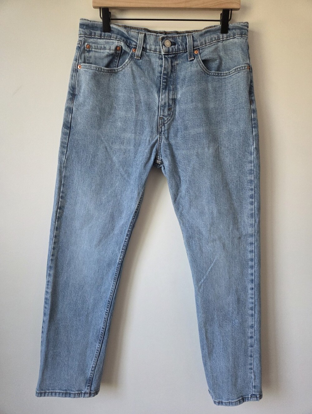 Levis 505 Light Wash Regular Fit Straight Leg Jeans Mens Size 34 x 29
